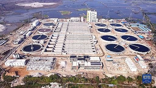 上好麥飯石濾料生產(chǎn)廠家中國電建成都院建設(shè)的南亞最大污水處理廠進入試運行