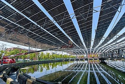 高性能5A分子篩生產廠家全國最大的污水處理廠分布式光伏發電項目 5.4萬塊光伏板即將鋪裝完畢